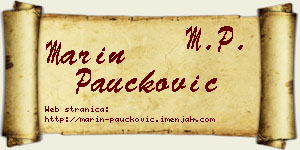 Marin Paučković vizit kartica